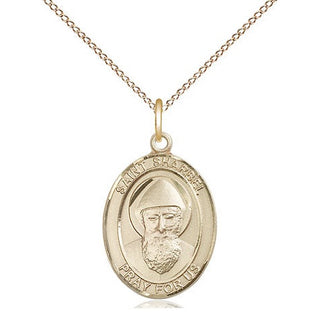 14kt Gold Filled Saint Sharbel Medal Religious Jewelry Engraved Catholic Saint Jewelry