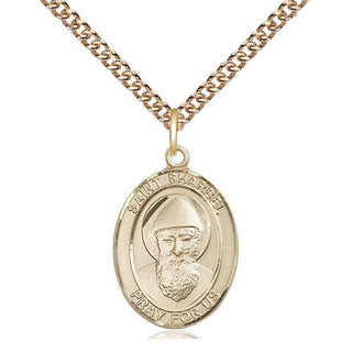 14kt Gold Filled Saint Sharbel Medal Religious Jewelry Engraved Catholic Saint Jewelry