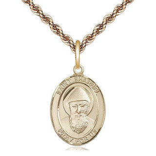 14kt Gold Filled Saint Sharbel Medal Religious Jewelry Engraved Catholic Saint Jewelry