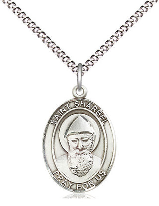 Pewter Saint Sharbel Medal Religious Jewelry Engraved Catholic Saint Jewelry