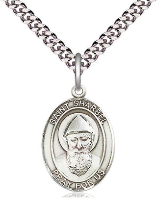 Pewter Saint Sharbel Medal Religious Jewelry Engraved Catholic Saint Jewelry
