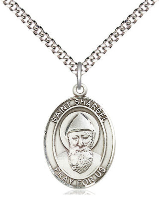 Pewter Saint Sharbel Medal Religious Jewelry Engraved Catholic Saint Jewelry