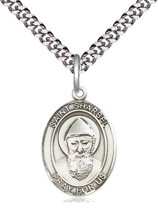Pewter Saint Sharbel Medal Religious Jewelry Engraved Catholic Saint Jewelry