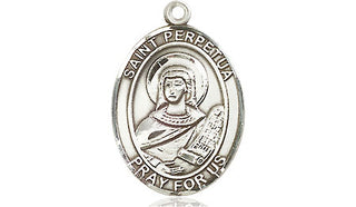 Pewter Saint Perpetua Medal Engraved Catholic Saint Jewelry