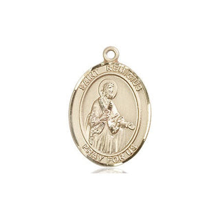 14kt Gold Filled Saint Remigius of Reims Medal Engraved Catholic Saint Jewelry