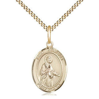14kt Gold Filled Saint Remigius of Reims Medal Religious Jewelry Engraved Catholic Saint Jewelry