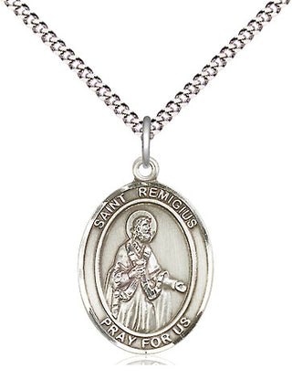 Sterling Silver Saint Remigius of Reims Medal Religious Jewelry Engraved Catholic Saint Jewelry