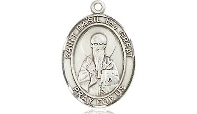 Sterling Silver St. Basil the Great Medal | Medium | Engravable