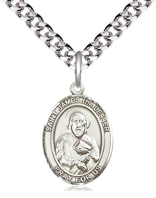 Pewter Saint James the Lesser Medal Religious Jewelry Engraved Catholic Saint Jewelry