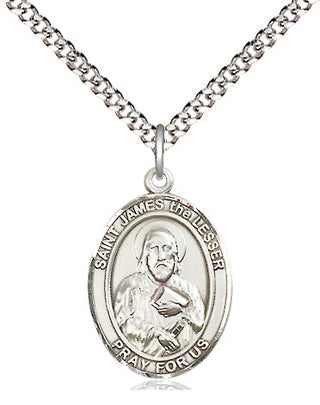 Pewter Saint James the Lesser Medal Religious Jewelry Engraved Catholic Saint Jewelry