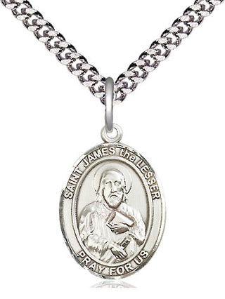 Pewter Saint James the Lesser Medal Religious Jewelry Engraved Catholic Saint Jewelry