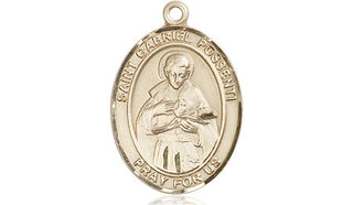 14kt Gold Filled Saint Gabriel Possenti Medal Engraved Catholic Saint Jewelry