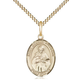 14kt Gold Filled Saint Gabriel Possenti Medal Religious Jewelry Engraved Catholic Saint Jewelry