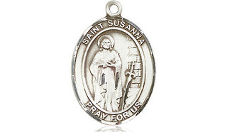 Pewter Saint Susanna Medal Engraved Catholic Saint Jewelry