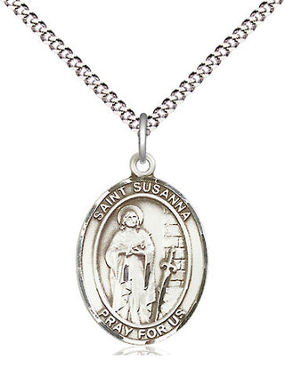 Pewter Saint Susanna Medal Religious Jewelry Engraved Catholic Saint Jewelry
