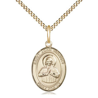 14kt Gold Filled Saint John Vianney Medal Religious Jewelry Engraved Catholic Saint Jewelry