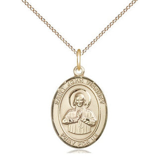 14kt Gold Saint John Vianney Medal Engraved Catholic Saint Jewelry