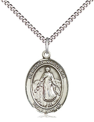 Pewter Blessed Karolina Kozkowna Medal Religious Jewelry Engraved Catholic Saint Jewelry
