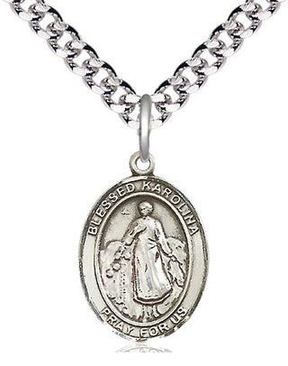 Pewter Blessed Karolina Kozkowna Medal Religious Jewelry Engraved Catholic Saint Jewelry