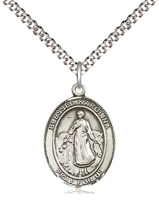 Pewter Blessed Karolina Kozkowna Medal Religious Jewelry Engraved Catholic Saint Jewelry
