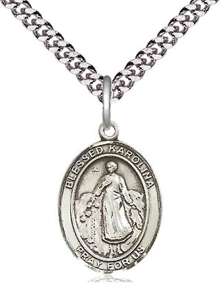 Pewter Blessed Karolina Kozkowna Medal Religious Jewelry Engraved Catholic Saint Jewelry