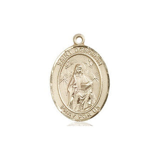 14kt Gold Saint Deborah Medal Engraved Catholic Saint Jewelry