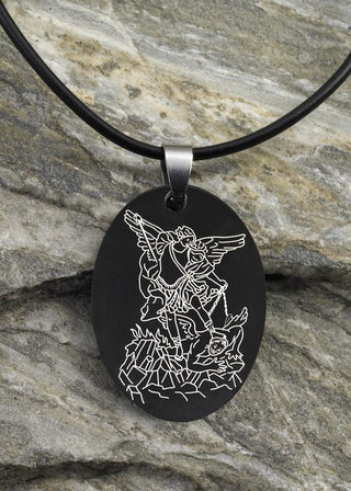 St Michael Oval Pendant