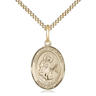 14kt Gold Filled Our Lady of Mercy Medal Religious Jewelry Engraved Catholic Saint Jewelry