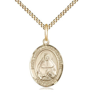 14kt Gold Filled Marie Magdalen Postel Medal Religious Jewelry Engraved Catholic Saint Jewelry