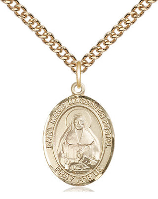 14kt Gold Filled Marie Magdalen Postel Medal Religious Jewelry Engraved Catholic Saint Jewelry