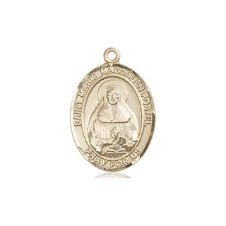 14kt Gold Marie Magdalen Postel Medal Engraved Catholic Saint Jewelry