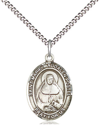 Pewter Marie Magdalen Postel Medal Religious Jewelry Engraved Catholic Saint Jewelry