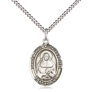 Sterling Silver Marie Magdalen Postel Medal Religious Jewelry Engraved Catholic Saint Jewelry