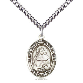 Sterling Silver Marie Magdalen Postel Medal Religious Jewelry Engraved Catholic Saint Jewelry