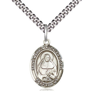Sterling Silver Marie Magdalen Postel Medal Religious Jewelry Engraved Catholic Saint Jewelry