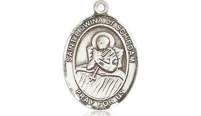 Sterling Silver St. Lidwina of Schiedam Medal | Medium | Engravable