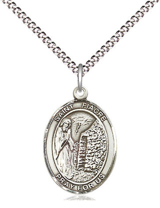 Pewter Saint Fiacre Medal Religious Jewelry Engraved Catholic Saint Jewelry
