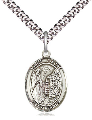 Pewter Saint Fiacre Medal Religious Jewelry Engraved Catholic Saint Jewelry