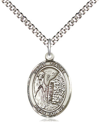 Pewter Saint Fiacre Medal Religious Jewelry Engraved Catholic Saint Jewelry