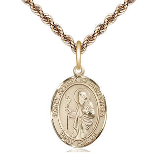 14kt Gold Filled Saint Joseph of Arimathea Medal Religious Jewelry Engraved Catholic Saint Jewelry