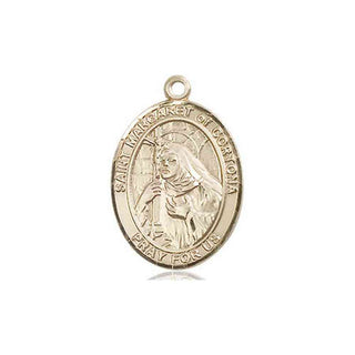 14kt Gold Filled Saint Margaret of Cortona Medal Engraved Catholic Saint Jewelry
