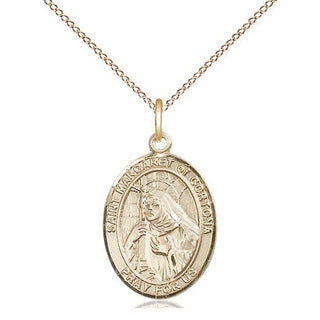 14kt Gold Filled Saint Margaret of Cortona Medal Religious Jewelry Engraved Catholic Saint Jewelry