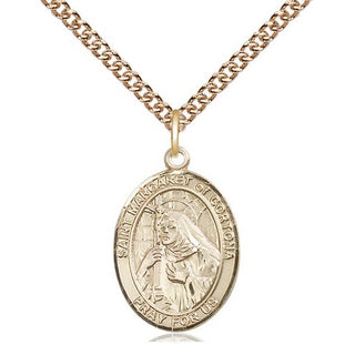 14kt Gold Filled Saint Margaret of Cortona Medal Religious Jewelry Engraved Catholic Saint Jewelry
