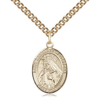 14kt Gold Filled Saint Margaret of Cortona Medal Religious Jewelry Engraved Catholic Saint Jewelry