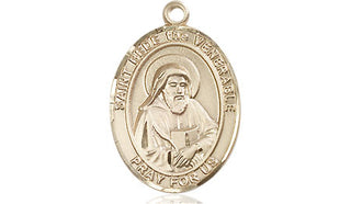 14kt Gold Filled Saint Bede the Venerable Medal Engraved Catholic Saint Jewelry