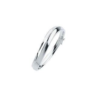 Sterling Silver 10 mm Hinged Bangle 6 1/2" Bracelet
