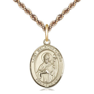 14kt Gold Saint Malachy O'More Medal Engraved Catholic Saint Jewelry
