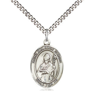 Pewter Saint Malachy O'More Medal Religious Jewelry Engraved Catholic Saint Jewelry
