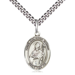 Pewter Saint Malachy O'More Medal Religious Jewelry Engraved Catholic Saint Jewelry