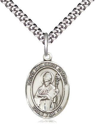 Sterling Silver Saint Malachy O'More Medal Religious Jewelry Engraved Catholic Saint Jewelry